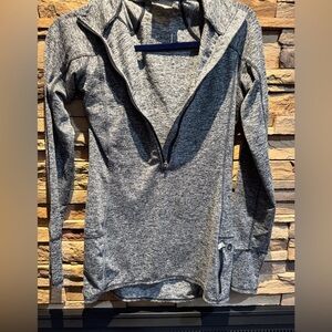 Athleta gray running wild half zip athletic top XS
